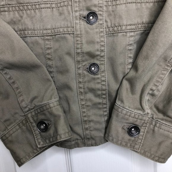 Army Green Twill Jacket - Picture 4 of 5